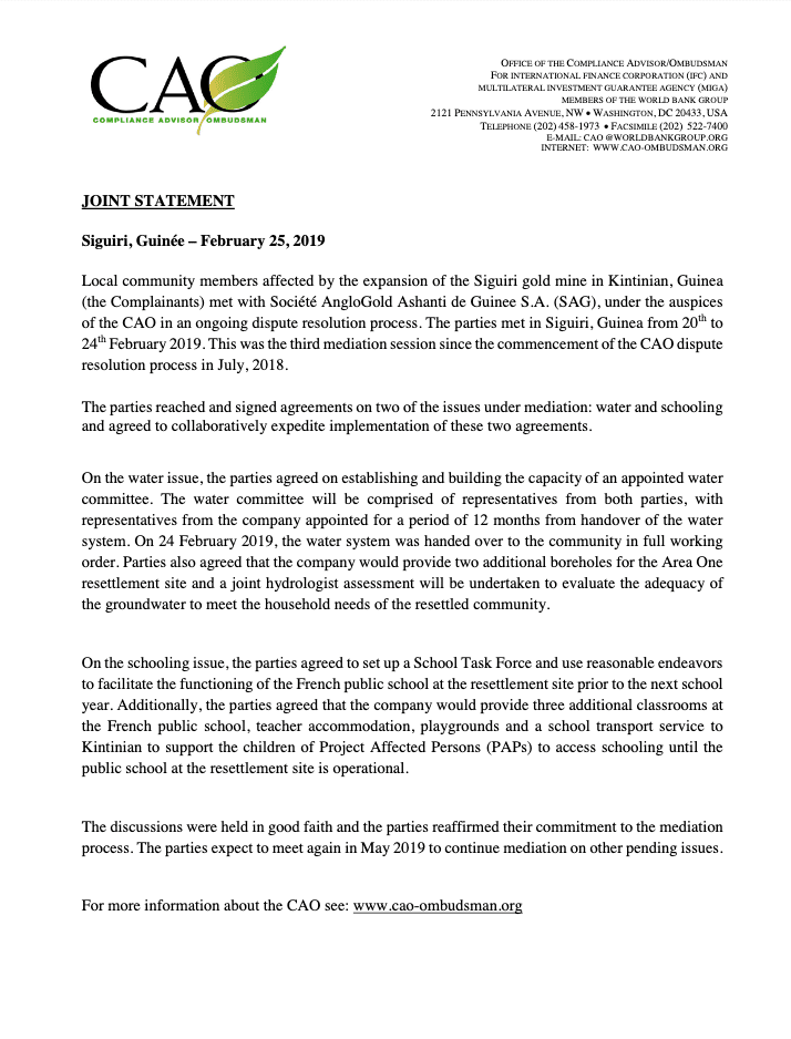 Joint Statement: Agreements reached on access to water and schooling Cover