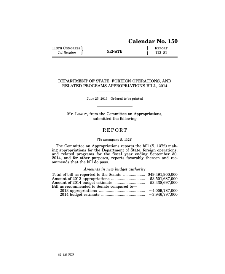 Senate Report